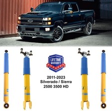 Bilstein 4600 Front Rear Gas Shocks Fits 11-23 Silverado Sierra 2500 3500 Hd