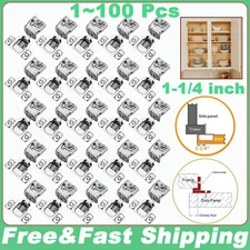 1-1/4" Overlay Soft Close Face Frame 105° Compact Cabinet Hinges Handware Lot