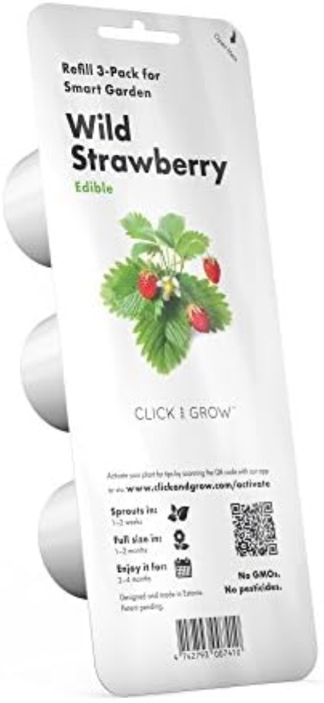 Click & Grow, Ricambio Vasi di Terriccio di Fragoline di Bosco, Confezione con 3