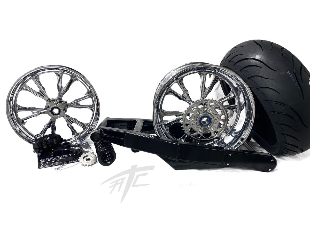 VR × GURATEE CHARCOAL vaultroom ぐら L NINJA 240 STEALTH FAT TIRE KIT CHROME VANDETTA WHEELS 12-20