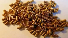 #4-40 x 1/4" Socket Set Screws Hex Drive Cup Point Solid Brass Select Qty