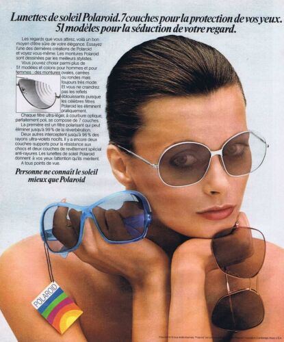 PUBLICITE ADVERTISING 045 1976 POLAROID lunettes de soleil pour femmes - Photo 1 sur 1