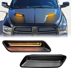 For 2010-2022 Dodge Ram 1500 Classic Right & Left Hood Bezel Light Driving Lamp