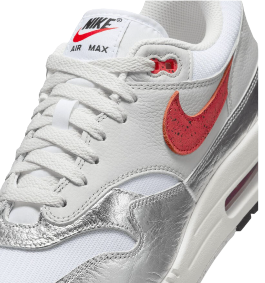 Nike Men's Air Max 1 PRM SE Hot Sauce White/Silver/Red HF7746-100