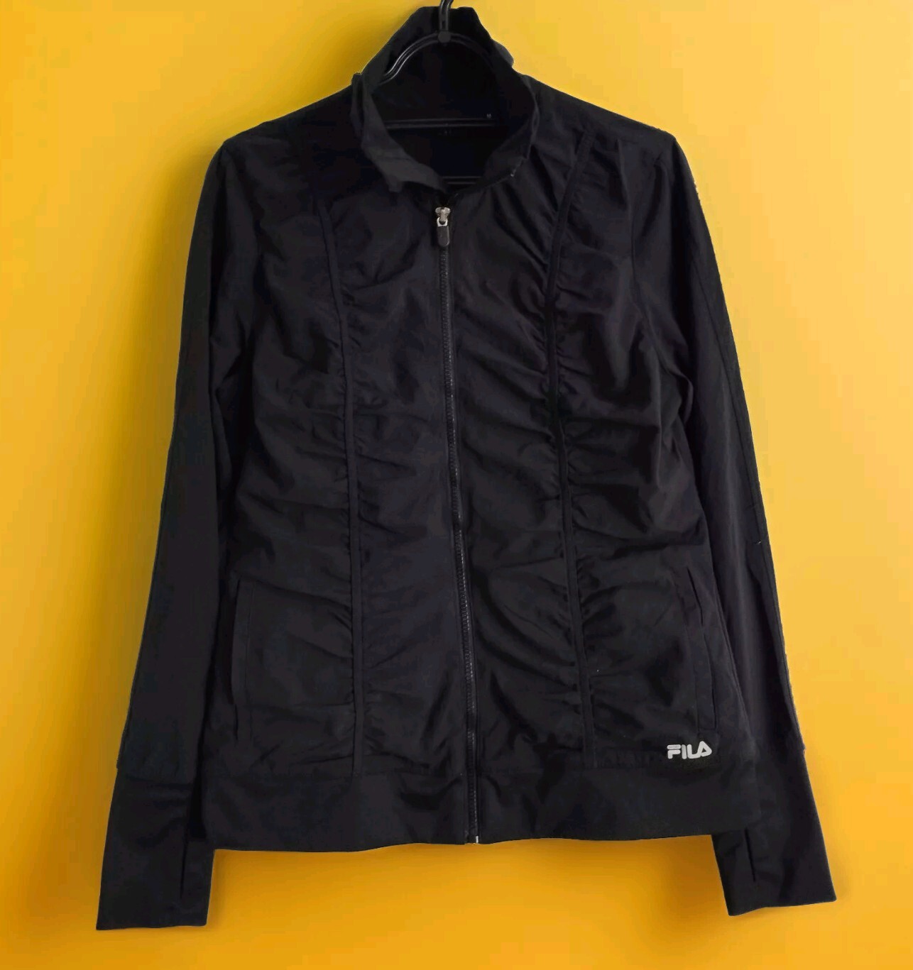 Giacca Fila Full Zip Sport Active Wear M Nera Donna Corsa Palestra Esercizio Ottime Condizioni