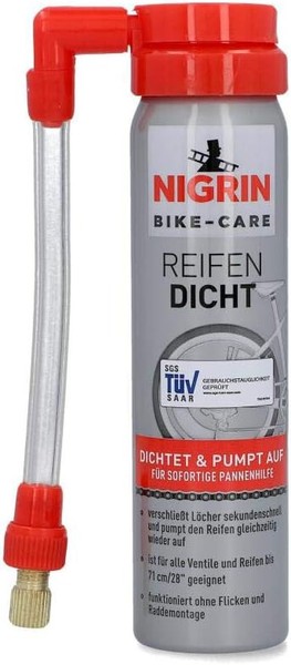 Nigrin Bike Fahrrad Reifen-Dicht Pannen-Spray Dichtmittel Flickzeug Reifenpilot-image