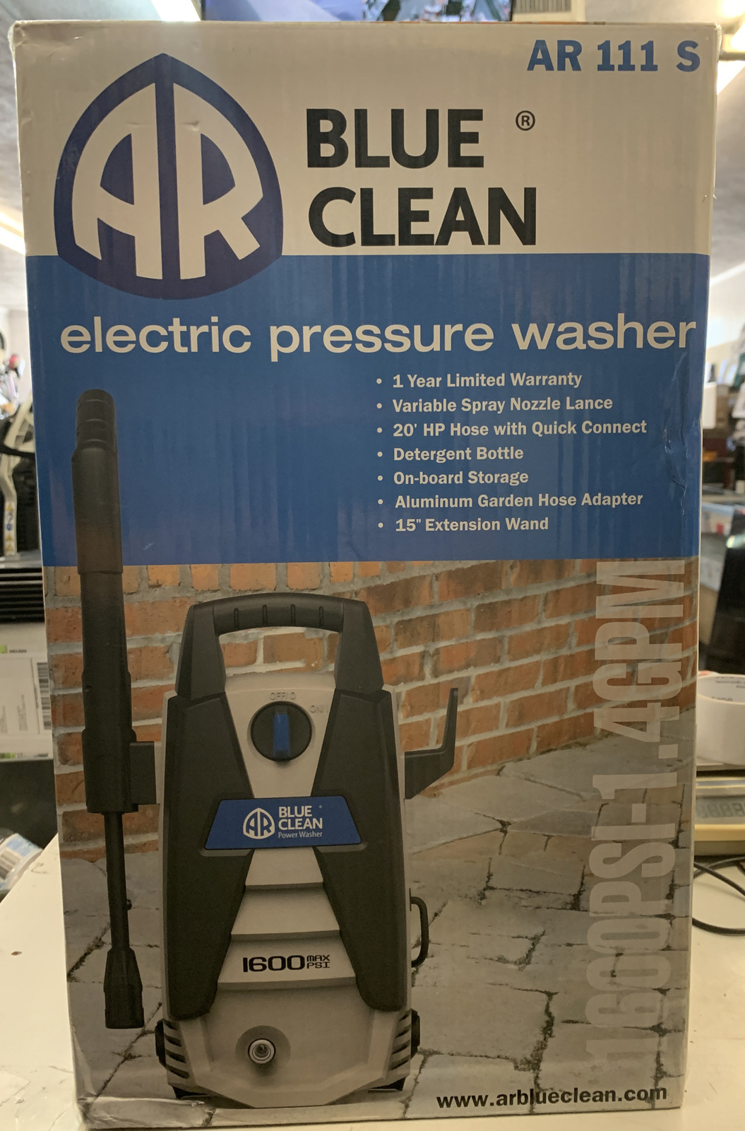 AR Blue Clean 1600 PSI Electric 1.4 GPM Pressure Washer AR111S