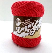 Sugar 'n Cream Cotton Yarn   Lot of 3    Red
