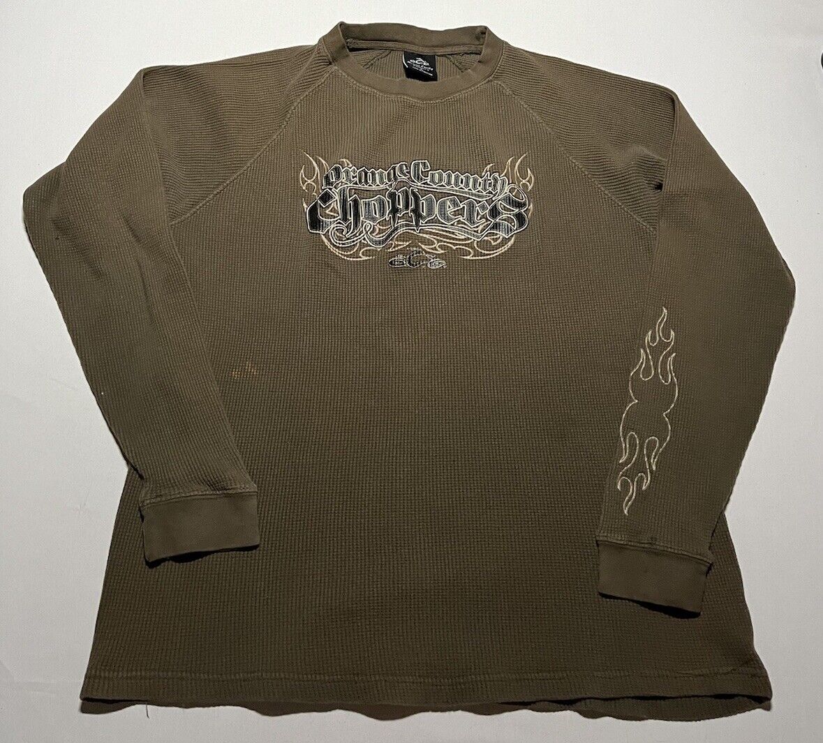 Orange County Choppers Thermal Long Sleeve Pullover Shirt size