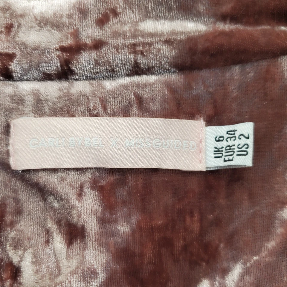 Chaqueta Blazer CARLI BYBEL X MISSGUIDED Mujer 2 Terciopelo Aplastado Rosa a Presión Foto 2 de 4