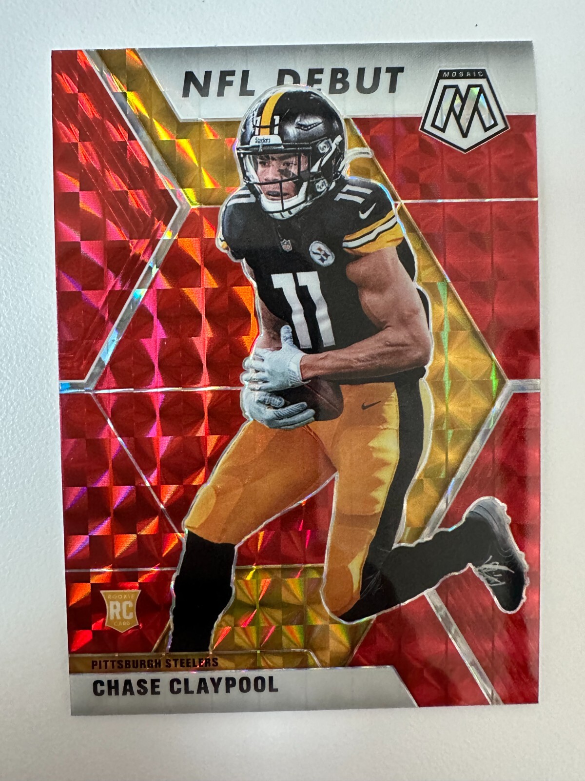2020 Panini Mosaic #278 Chase Claypool Red Pittsburgh Steelers