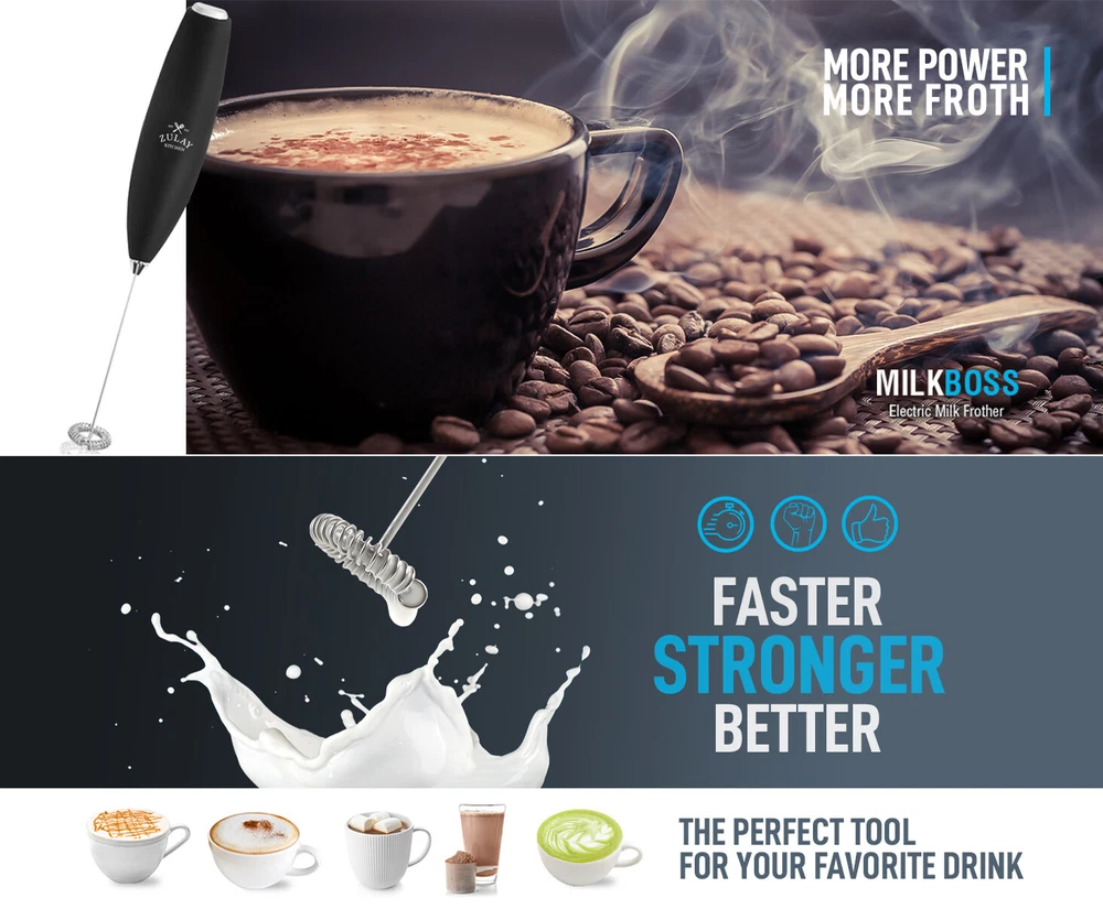 Milk Frother Handheld Foam Maker Whisk Drink Coffee Mixer Milk Mixer Mini Foamer