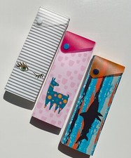 Staples Plastic Pen Pencil Box Slider Set of 3