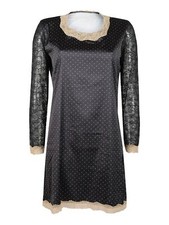 Pura Camicia da notte misto cashmere con pizzo