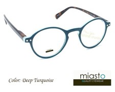  LOT OF 2  MIASTO RETRO ROUND KEYHOLE PREPPY READING SPECS GLASSES 3.00 BLUE
