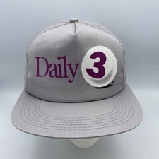 Daily 3 Lottery SnapBack Hat Vintage 90s Cap USA Made