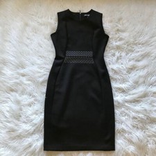 KARL LAGERFELD BLACK STUDDED SHEATH BODYCON DRESS