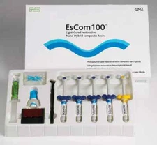 EsCom100 Spident Light-Cured Restorative NanoHybrid Dental Composite Resin Kit