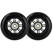 Pro Kick Scooter Replacement Wheels 100mm Pair - High-Speed Smooth Bearings Inst
