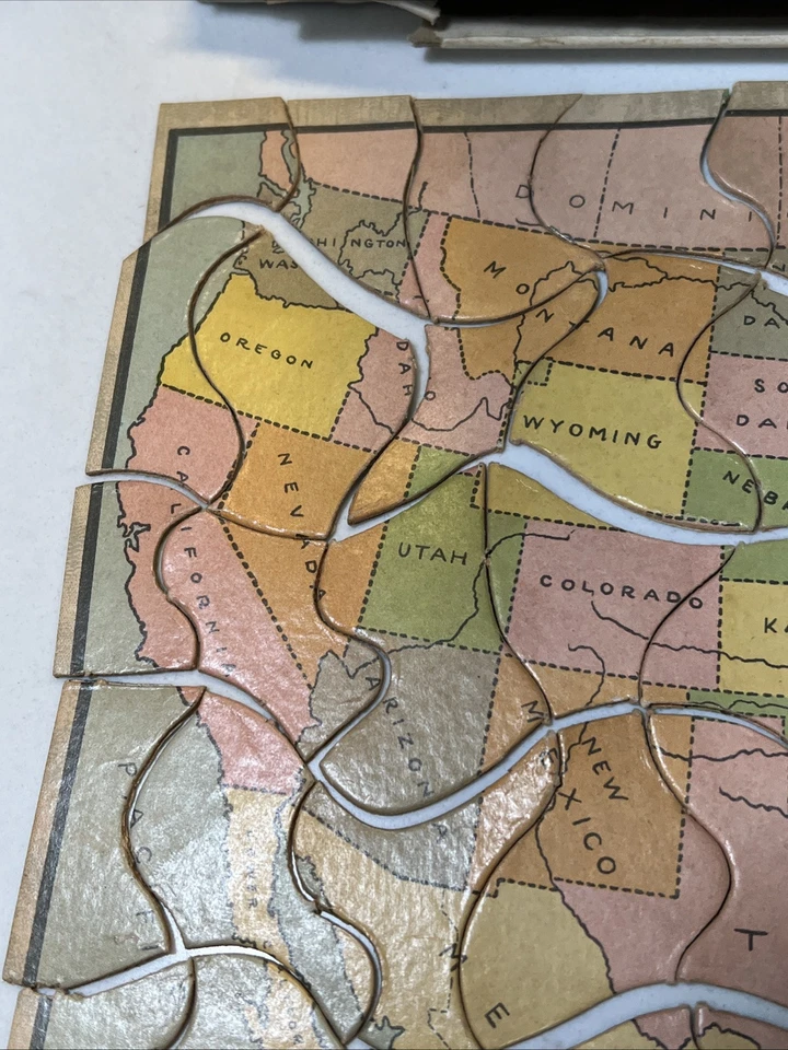 1940s Whitman United States Puzzle Map Replacement Pieces 48 Of 50 - Image 2 of 4