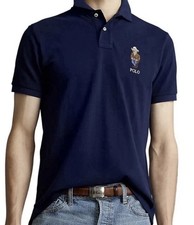 Polo Ralph Lauren Men's Blue Polo Bear Polo Shirt Size L Classic Fit