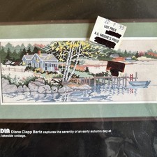 Vintage Dimensions Cross Stitch Kit Arcadia Lakeside Cottage Lake House