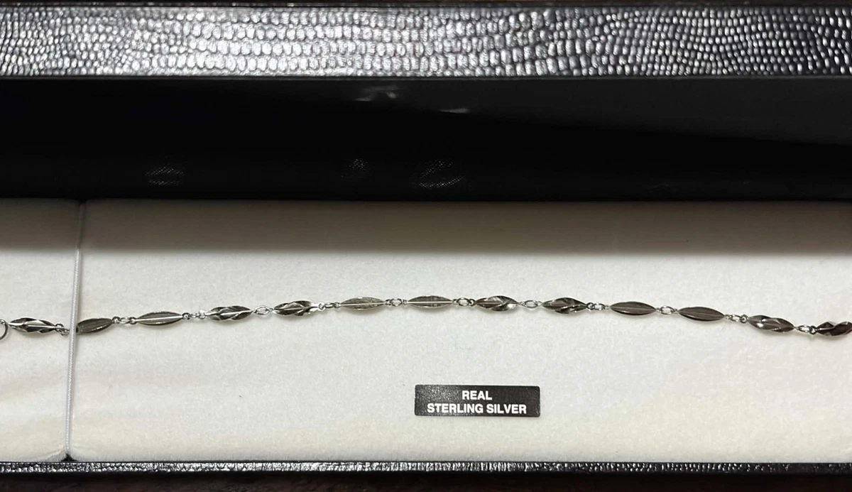 Sterling Silber Warren James Oval Gliederkette Armband Verpackt Neu