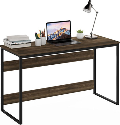 Moretti 52'' Gaming & Office Desk with Metal Frame in Brown Walnut Finish