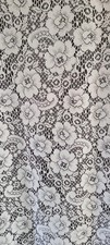 One lace curtain panel White Apx 40w X 82L USA Made