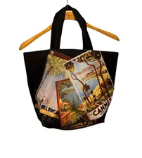 Lancome Cannes Riviera Collection Bistro Tote Bag Beach Groceries Reusable 15”