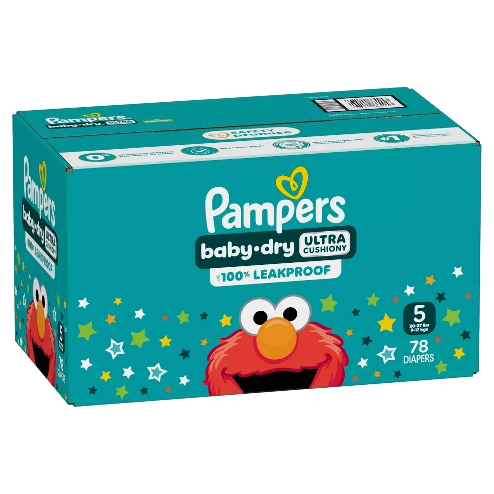 4 boxes of Pampers Baby Dry, size 5, $199.99 for all four- FREE SHIPPING!!