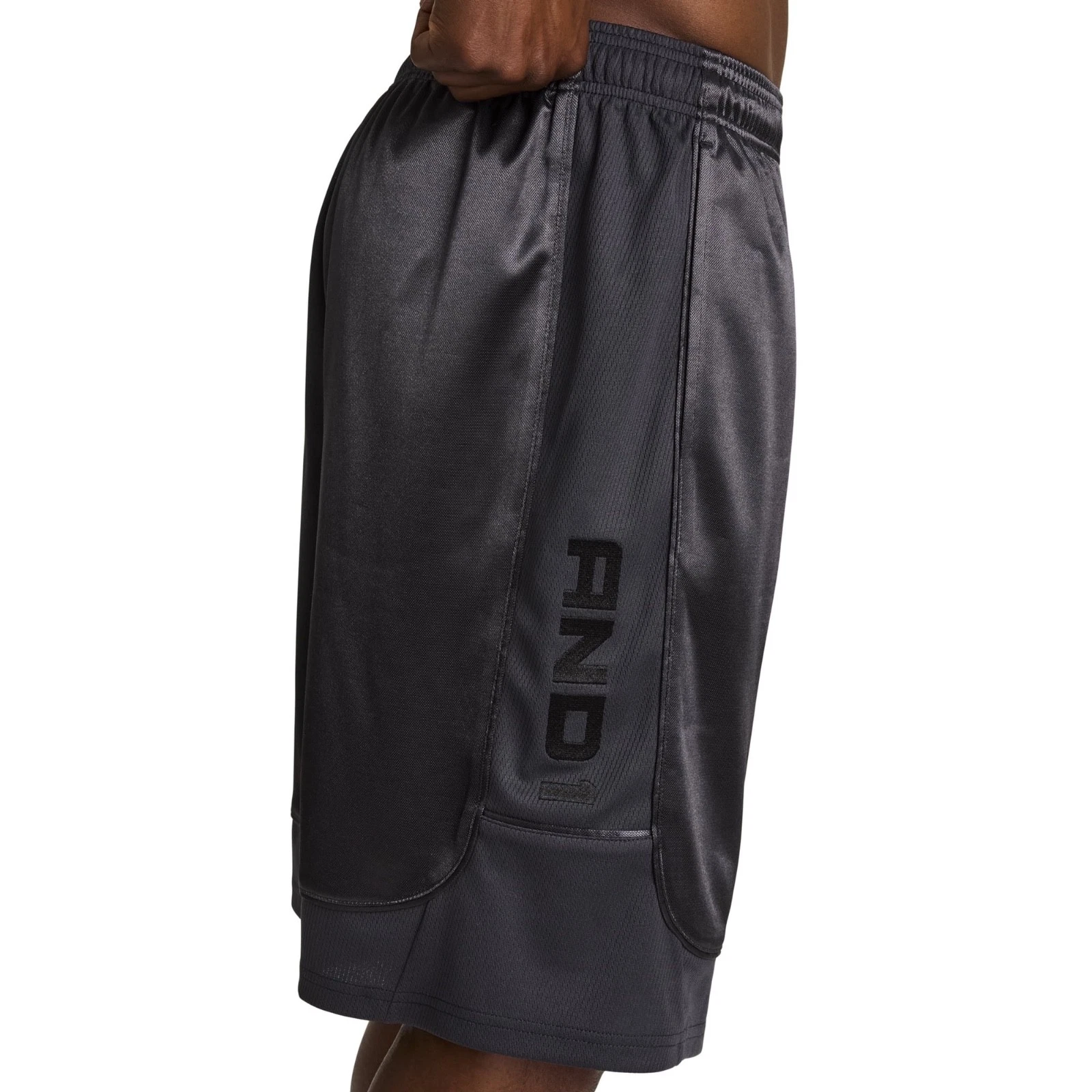 AND1 Basketball Shorts Mens S-5XL - 11" Inseam Gym Workout Casual Pockets Ebony