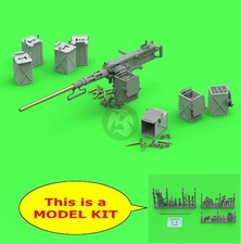 Ametralladora Master 1/35 M2HB Browning .50 Cal en montaje en tanque anterior a 1942 GM-35-069