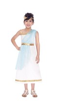 Girls Greek Goddess Halloween Costume Dress Headband Small 6/6X