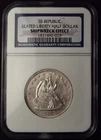 1858-O 50C SEATED LIBERTY HALF DOLLAR SHIPWRECK NGC COIN