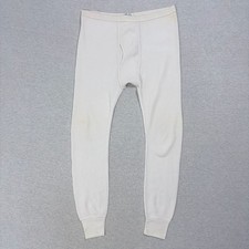 Vintage J.E. Morgan Long Johns Waffle Knit Thermal Pants XXL 46-48 White