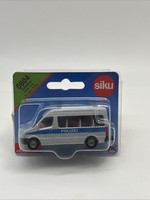 Siku 0804, Polizeibus, Metall/Kunststoff, Silber, AnhäNgerkupplung, Spielzeugaut