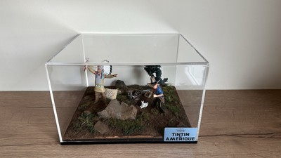 Diorama ''Tim und Struppi in Amerika'' Hergé - no Pixi Aroutcheff Leblon