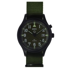 MWC G10 Swiss Quarzo PVD Acciaio FULL LUME Data Tessuto Verde Nero Orologio Uomo