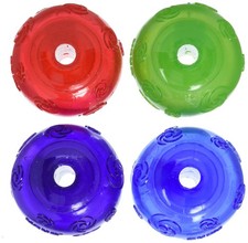 KONG Dog Squeezz Ball Medium Assorted Colors 1 Count Pack of 4 ,