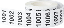 Numbered Inventory Stickers 1000-2000 1.5 X 0.79 Inch, 1000 Count