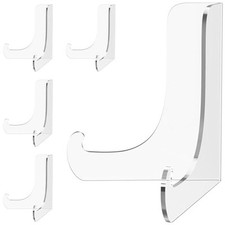 5 Pack Acrylic Display Stand, Plate Stand for Display, Clear 5 Pack/ 3 Inch