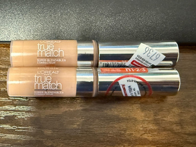 2x Loreal True Match Super Blendable Concealer n 1-2-3 Fair / Light / Neutral