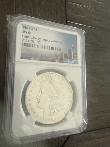 1883-O Morgan Silver Dollar $1 90% Silver NGC MS61  Bright White Legacy