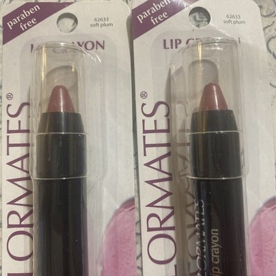 Two Colormates Lip Crayon Lipstick Soft Plum 62633 Popular Color! Long Lasting!