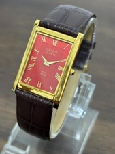 Orologio da polso uomo vintage Seiko slim quarzo - cinturino pelle - quadrante romano