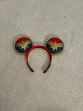 disney parks minnie mouse ears headband red and blue captain marvel