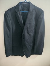 Daniel Hechter Paris Men's Gray Wool Blazer Size 28 Two Button Made in Bulgaria