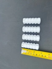 OLD SCHOOL BMX BICYCLE FREESTYLE WHITE AXLE PEGS (4) 85 HARO  87 GT 86 MONGOOSE