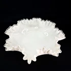 FENTON SILVER CREST WHITE MILK GLASS BOWL LARGE